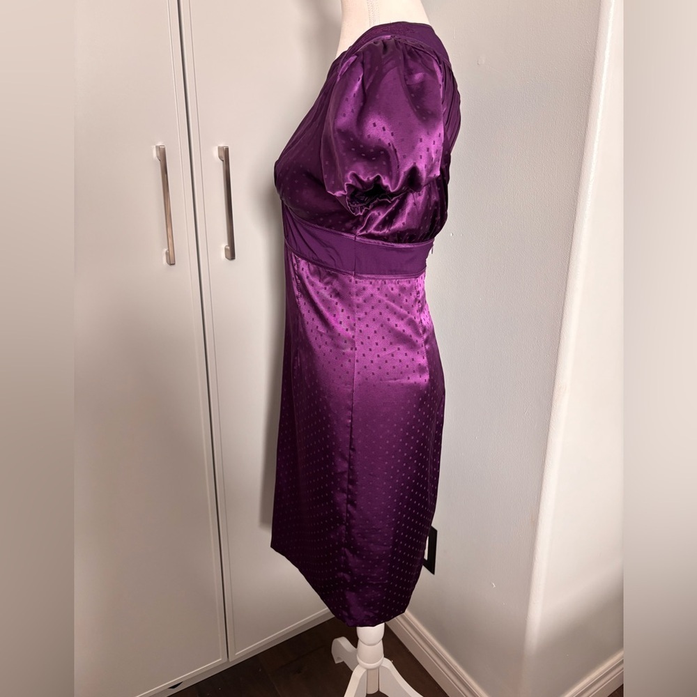 Retro Purple Gorgeous Midi Dress - Picture 4 of 13